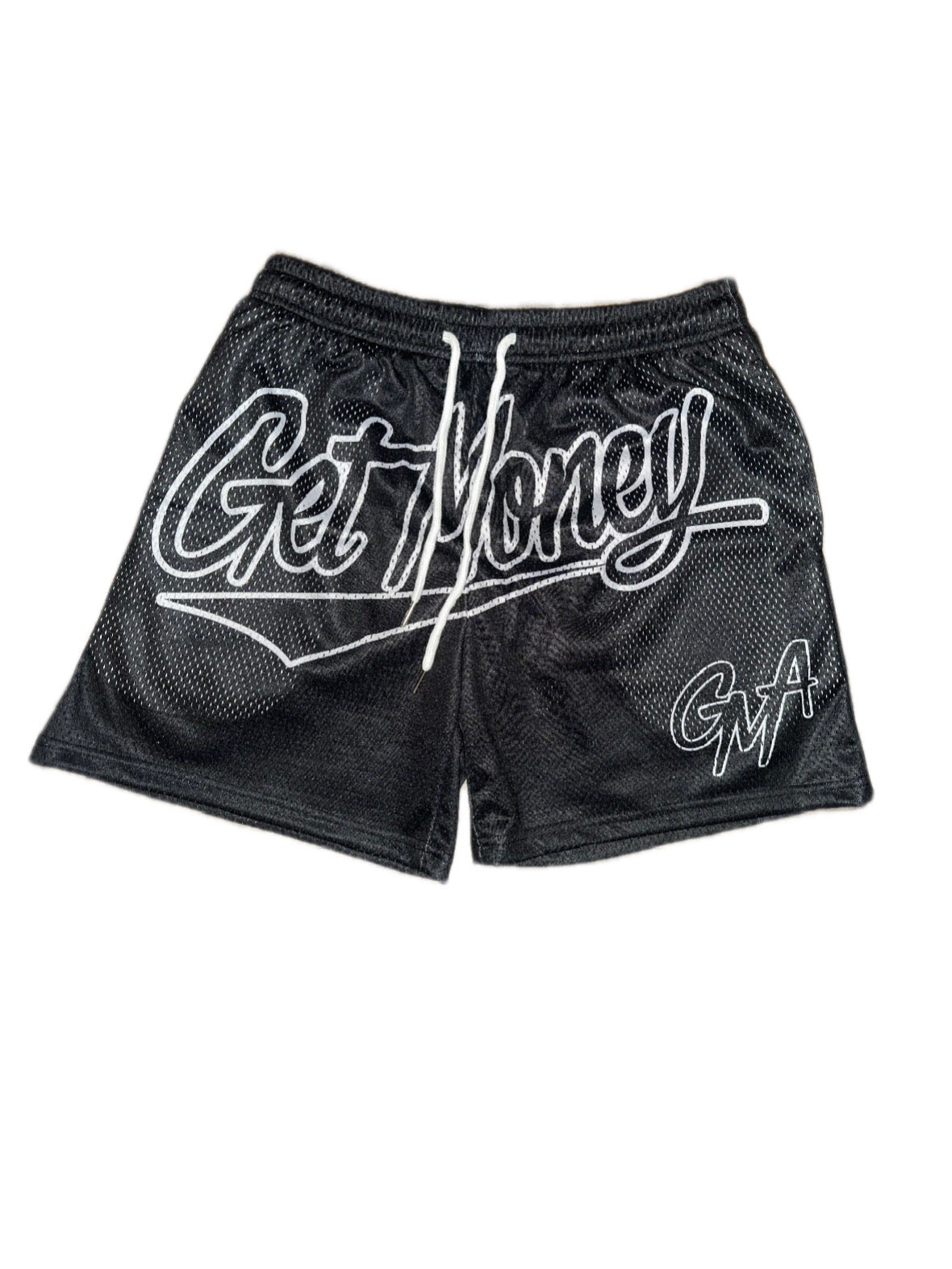 Get Money Mesh Shorts – Black/White