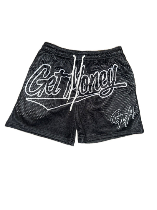 Get Money Mesh Shorts – Black/White